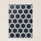Hexagon Black Stationery Card Gallery Image 2