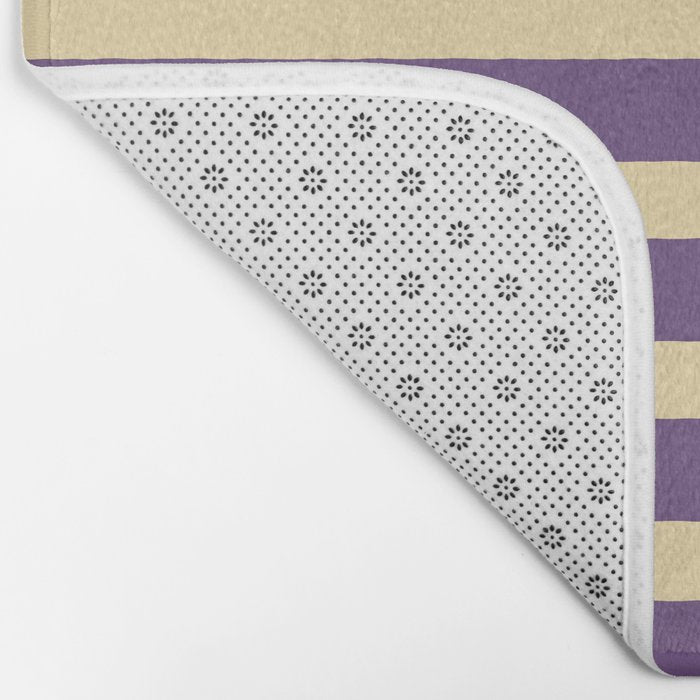 Simple Stripes Pattern - Purple Sand Bath Mat Gallery Image 2