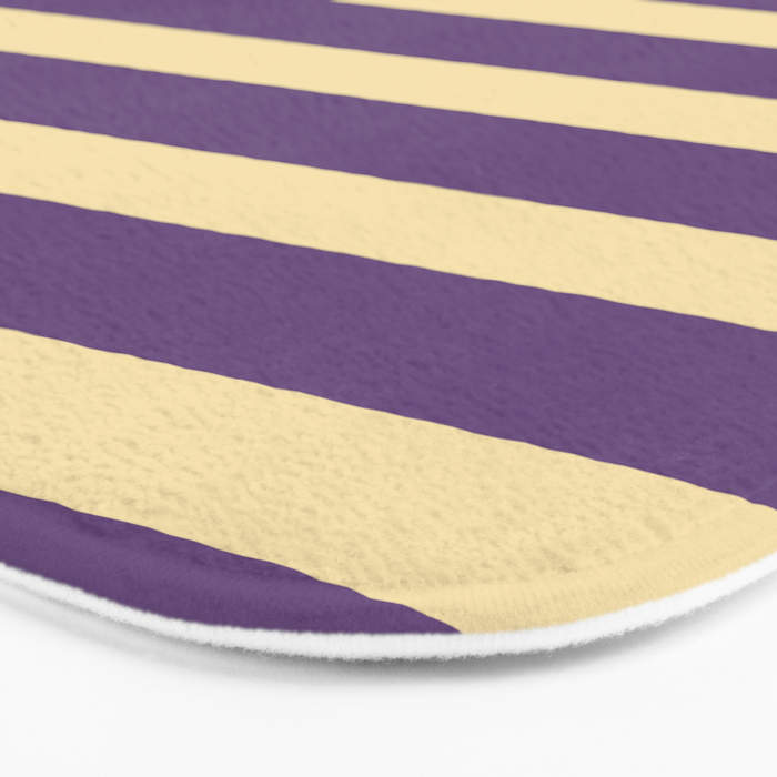 Simple Stripes Pattern - Purple Sand Bath Mat Gallery Image 3