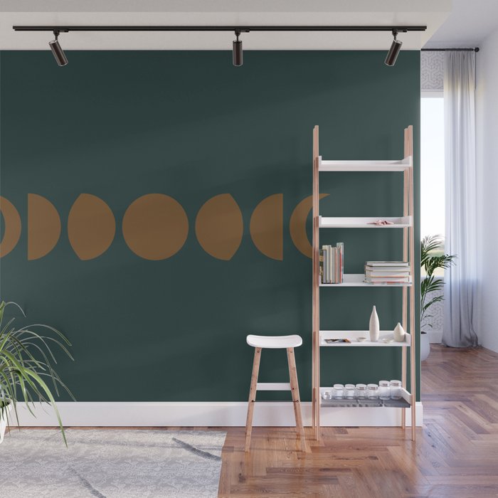 Minimal Moon Phases V Wall Mural Gallery Image 1