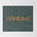 Minimal Moon Phases V Throw Blanket Gallery Image 2