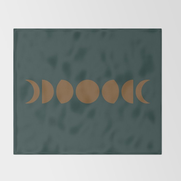 Minimal Moon Phases V Throw Blanket Gallery Image 2