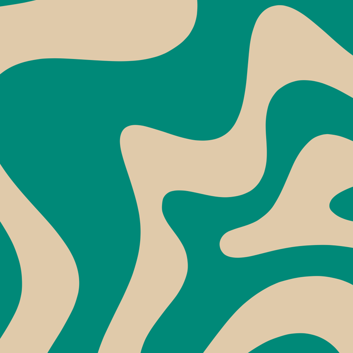 Liquid Swirl Retro Abstract Pattern in Mid Mod Turquoise Teal and Beige Coffee Mug Gallery Image 2