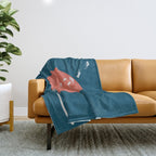 Cat and Plant 25: Cat Dandelion Throw Blanket Gallery Image 1