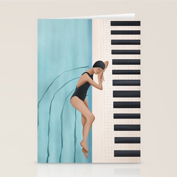 Relaxation by the Pool Stationery Card Gallery Image 1