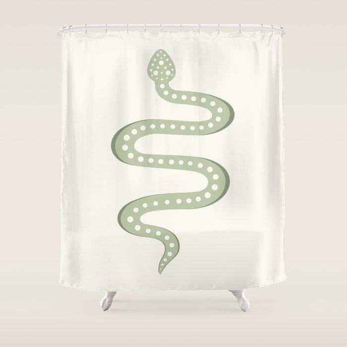 Minimal Snake XXXIV Shower Curtain Gallery Image 1