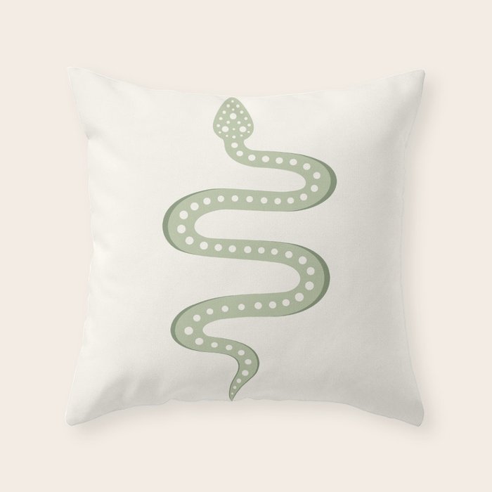 Minimal Snake XXXIV Throw Pillow Gallery Image 1