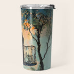 Sunset Balcony Lovers Travel Mug Gallery Image 2