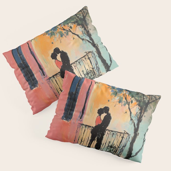Sunset Balcony Lovers Pillow Sham Gallery Image 3