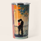 Sunset Balcony Lovers Travel Mug Gallery Image 1