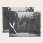 Pacific Northwest River - Black and White Nature Photography Placemat Gallery Image 1