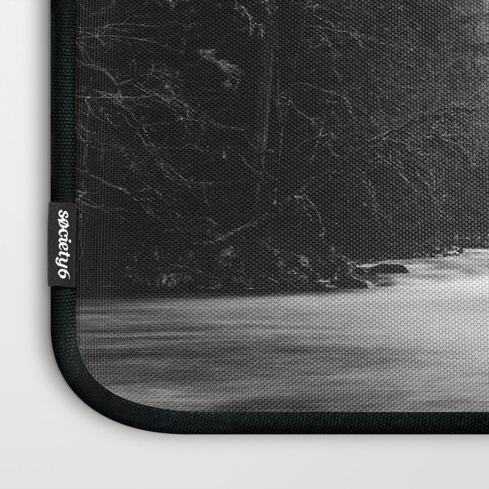 Pacific Northwest River - Black and White Nature Photography Laptop Sleeve Gallery Image 3