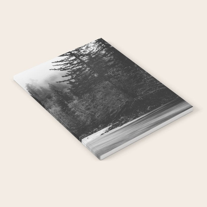 Pacific Northwest River - Black and White Nature Photography Notebook Gallery Image 1