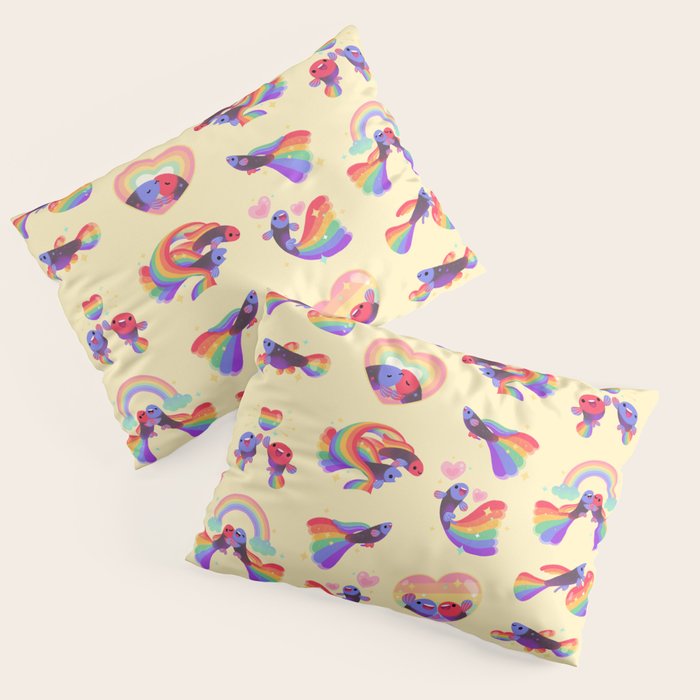 Rainbow guppy 3 Pillow Sham Gallery Image 1