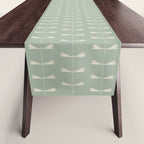 Dragonfly Pattern V Sage Green Table Runner Gallery Image 1