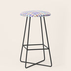 Vibrant Plaid Fusion A Stool Gallery Image 1