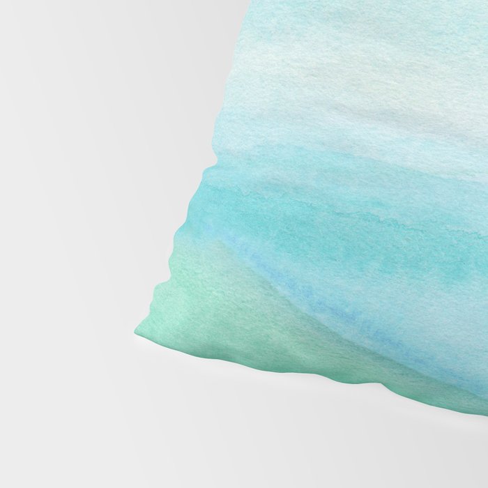 Ocean Layers - Blue Green Watercolor Pillow Sham Gallery Image 4
