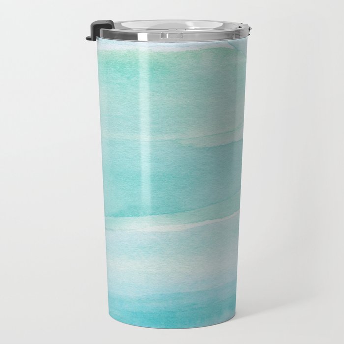 Ocean Layers - Blue Green Watercolor Travel Mug Gallery Image 3