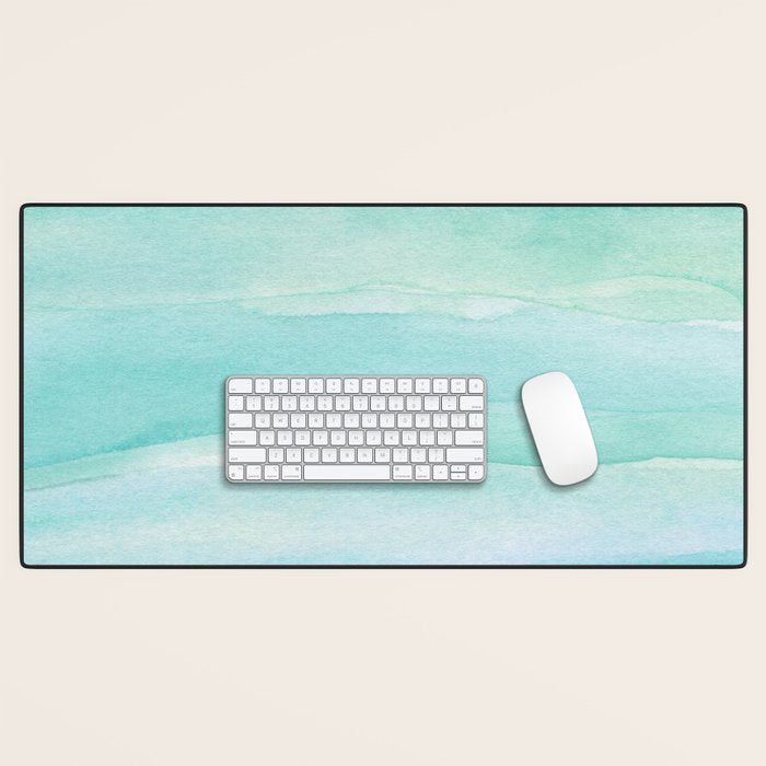 Ocean Layers - Blue Green Watercolor Desk Mat Gallery Image 1