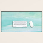 Ocean Layers - Blue Green Watercolor Desk Mat Gallery Image 1