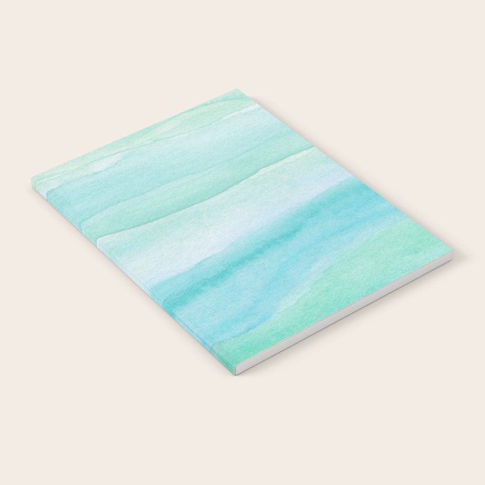 Ocean Layers - Blue Green Watercolor Notebook Gallery Image 1