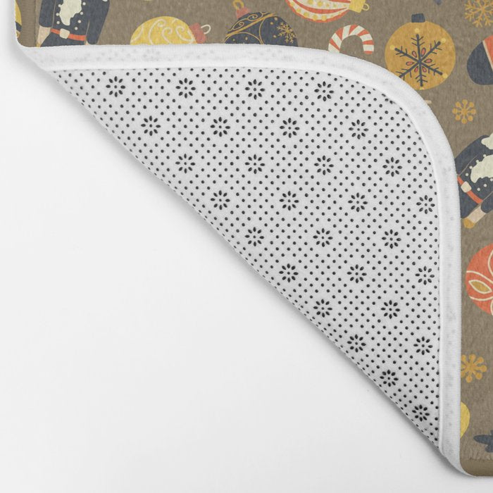 Christmas Vintage Ornaments Bath Mat Gallery Image 2