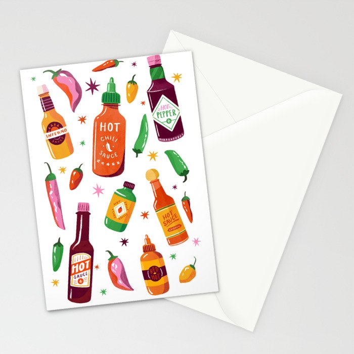 Hot Sauce Lover Stationery Card Gallery Image 2