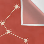 Leo Zodiac Star Constellation Line Art Red Wall Tapestry Gallery Image 3