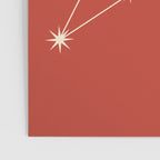Leo Zodiac Star Constellation Line Art Red Poster Gallery Image 3