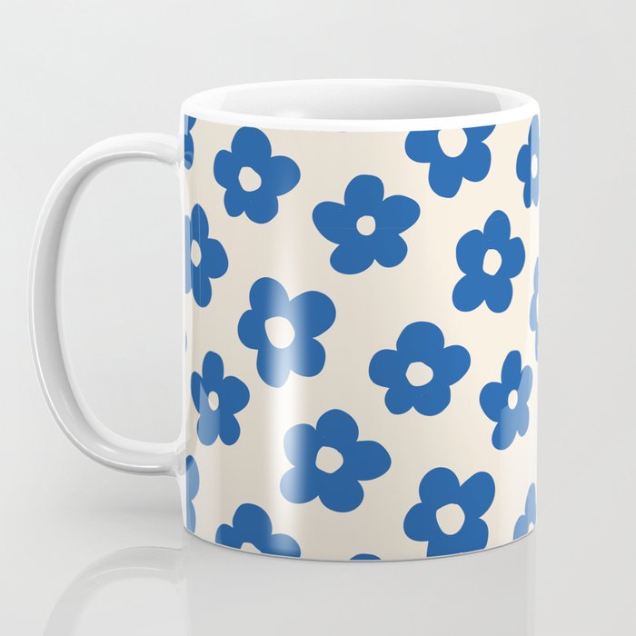 Indigo Flower Pattern #indigo #blue #navy #pattern #floral Coffee Mug Gallery Image 3
