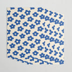 Indigo Flower Pattern #indigo #blue #navy #pattern #floral Wrapping Paper Gallery Image 3