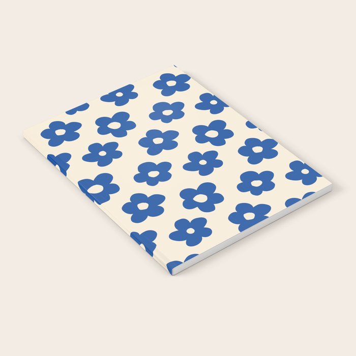 Indigo Flower Pattern #indigo #blue #navy #pattern #floral Notebook Gallery Image 2