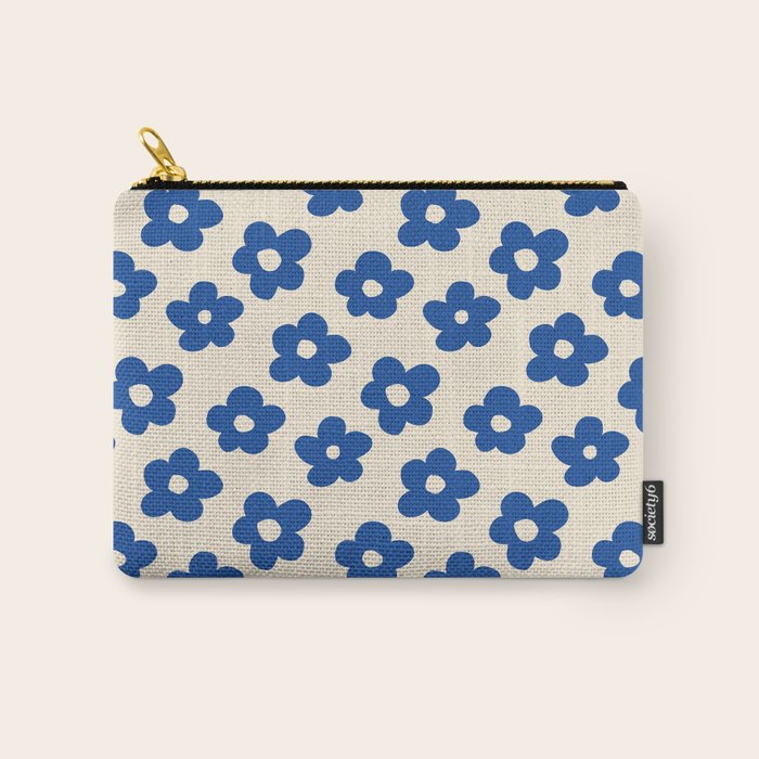 Indigo Flower Pattern #indigo #blue #navy #pattern #floral Carry All Pouch Gallery Image 1