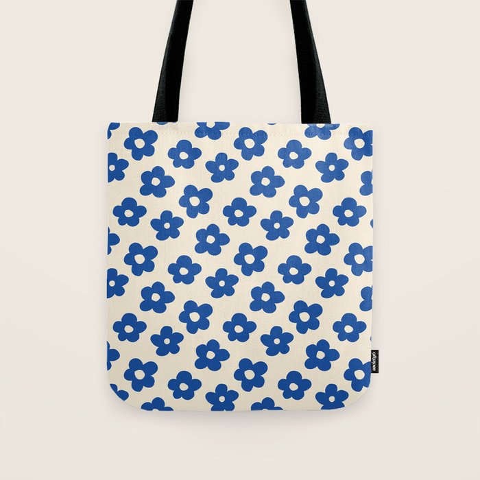 Indigo Flower Pattern #indigo #blue #navy #pattern #floral Tote Bag Gallery Image 1