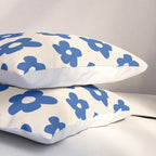 Indigo Flower Pattern #indigo #blue #navy #pattern #floral Pillow Sham Gallery Image 3
