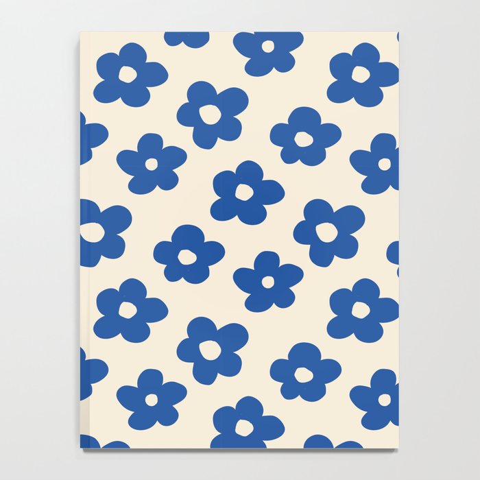 Indigo Flower Pattern #indigo #blue #navy #pattern #floral Notebook Gallery Image 4
