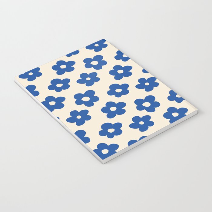 Indigo Flower Pattern #indigo #blue #navy #pattern #floral Notebook Gallery Image 3