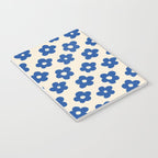 Indigo Flower Pattern #indigo #blue #navy #pattern #floral Notebook Gallery Image 3
