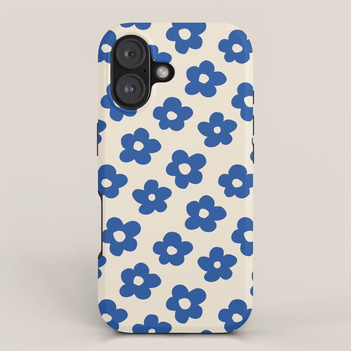 Indigo Flower Pattern #indigo #blue #navy #pattern #floral iPhone Case Gallery Image 1