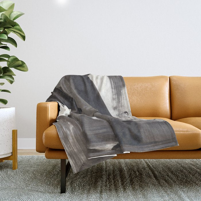 Mono Brush Throw Blanket Gallery Image 1