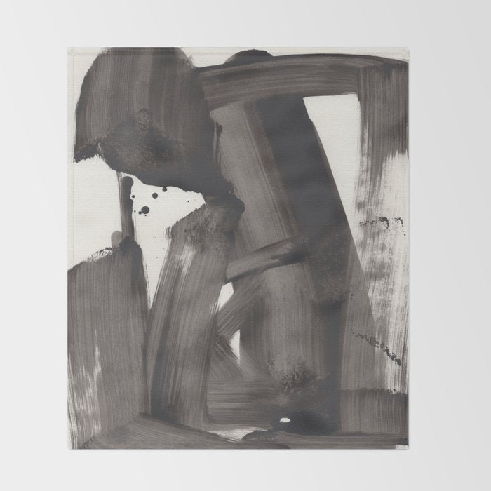 Mono Brush Throw Blanket Gallery Image 2