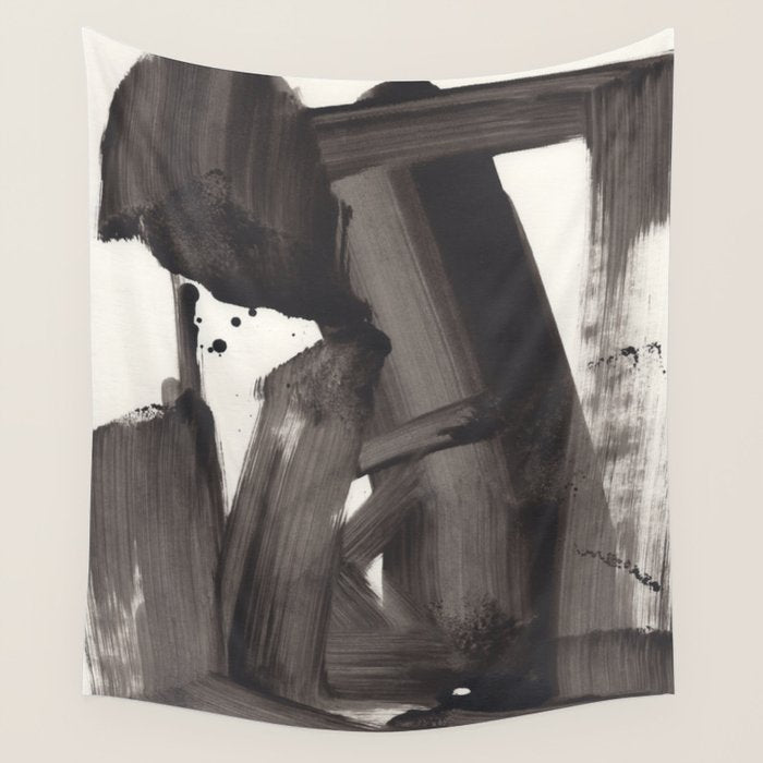 Mono Brush Wall Tapestry Gallery Image 1