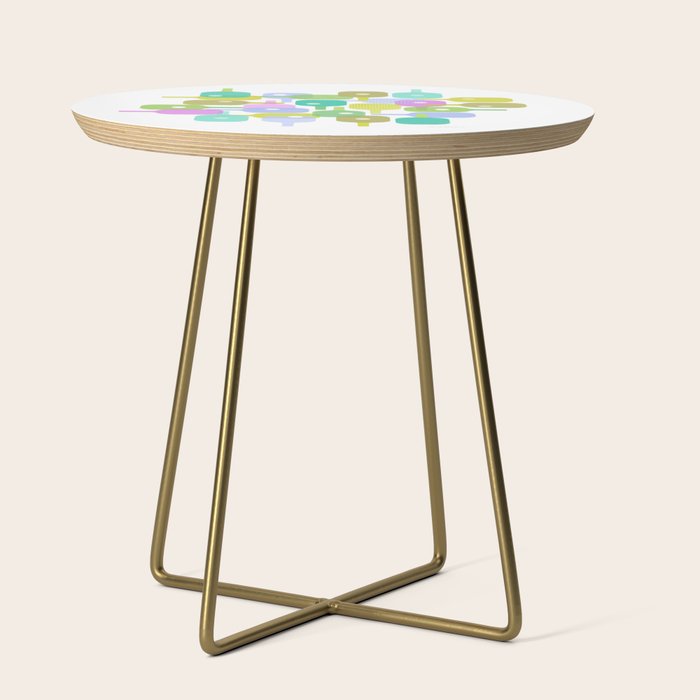 Mid Century Abstract Pickleball Shapes Side Table Gallery Image 1