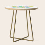 Mid Century Abstract Pickleball Shapes Side Table Gallery Image 1