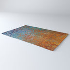 Vintage Rust, Copper and Blue Rug Gallery Image 3