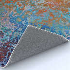 Vintage Rust, Copper and Blue Rug Gallery Image 4