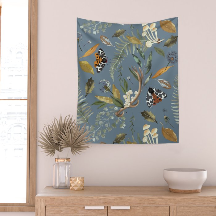 Moths Mystical Woodland B Wall Tapestry Gallery Image 2