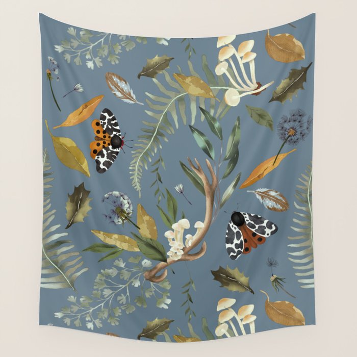 Moths Mystical Woodland B Wall Tapestry Gallery Image 4
