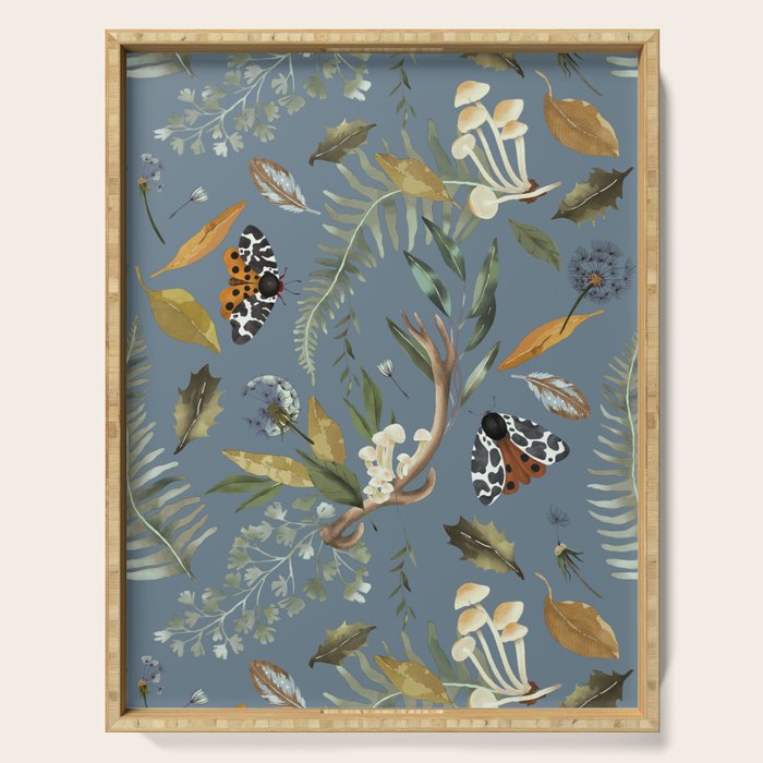 Moths Mystical Woodland B Serving Tray Gallery Image 1