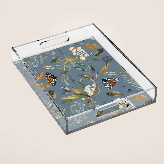 Moths Mystical Woodland B Acrylic Tray Gallery Image 1
